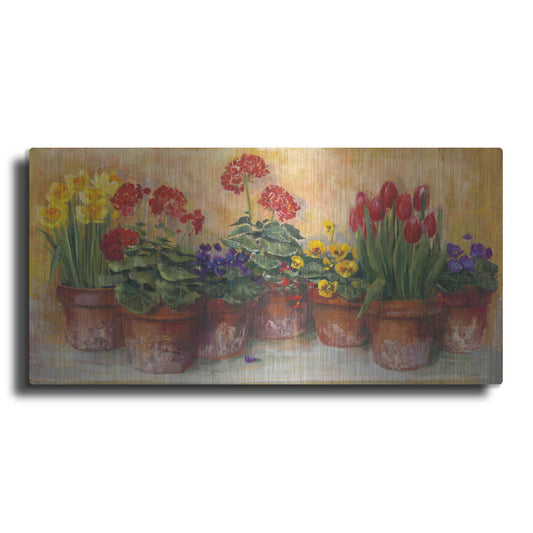 Luxe Metal Art 'Spring In The Greenhouse' by Carol Rowan, Metal Wall Art