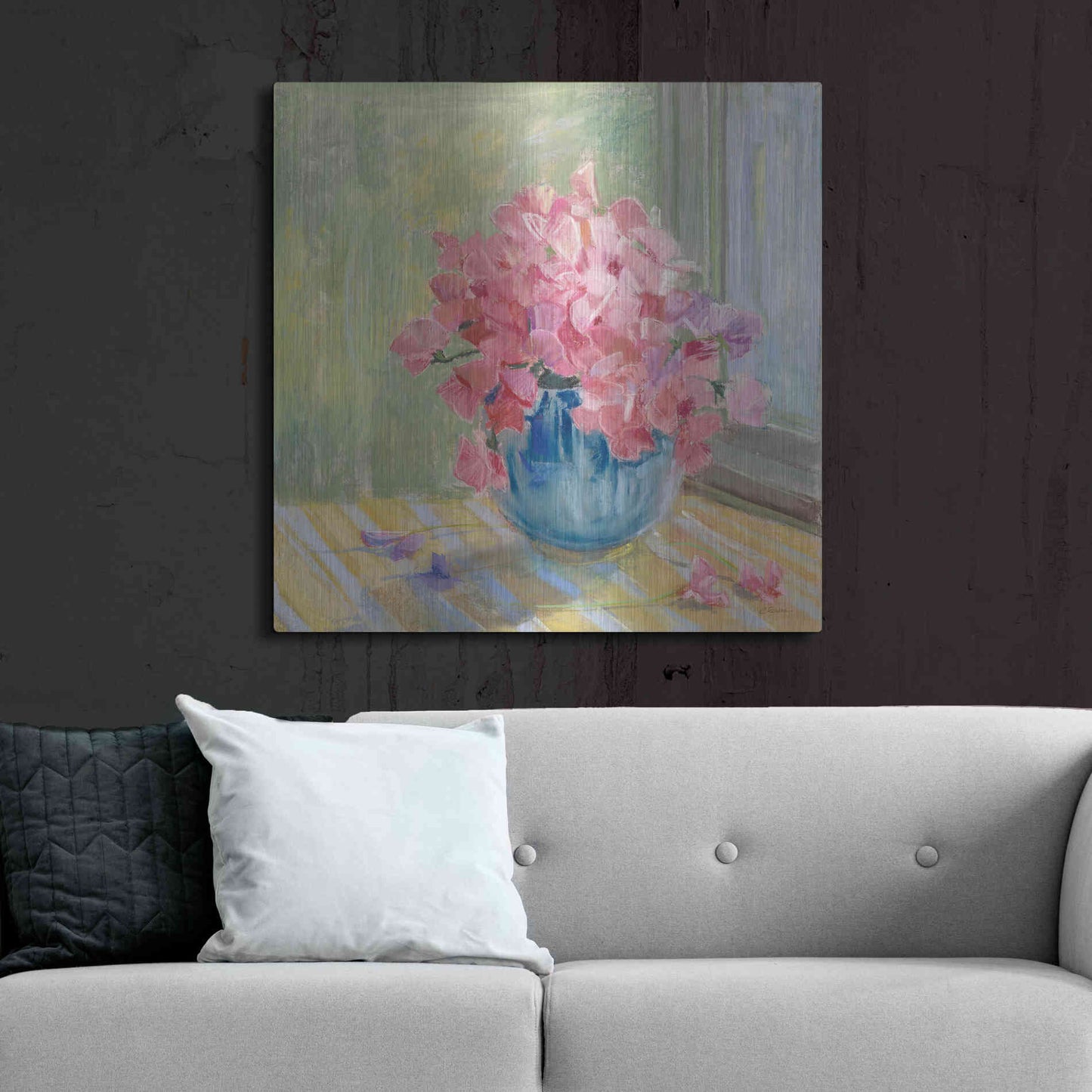 Luxe Metal Art 'Pretty In Pink' by Carol Rowan, Metal Wall Art,36x36