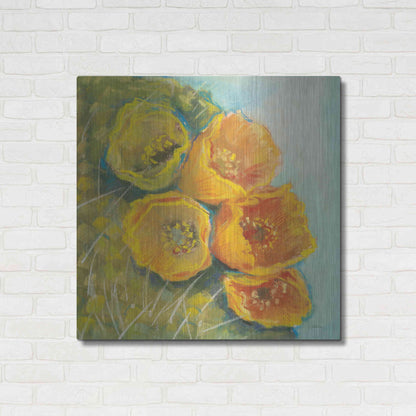 Luxe Metal Art 'Blooming Succulent II' by Carol Rowan, Metal Wall Art,36x36