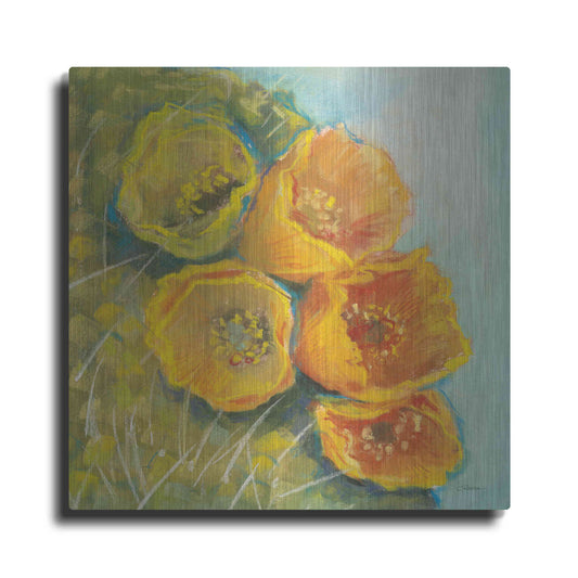 Luxe Metal Art 'Blooming Succulent II' by Carol Rowan, Metal Wall Art