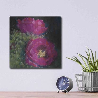 Luxe Metal Art 'Blooming Succulent III' by Carol Rowan, Metal Wall Art,12x12