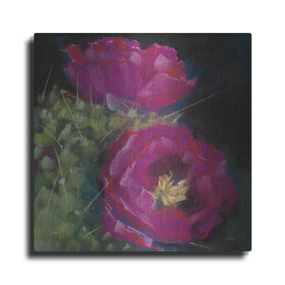 Luxe Metal Art 'Blooming Succulent III' by Carol Rowan, Metal Wall Art