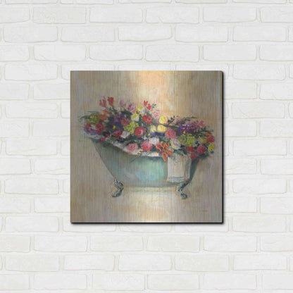 Luxe Metal Art 'Bathtub Bouquet I' by Carol Rowan, Metal Wall Art,24x24
