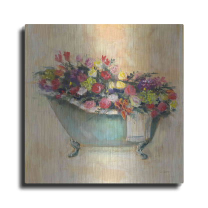 Luxe Metal Art 'Bathtub Bouquet I' by Carol Rowan, Metal Wall Art