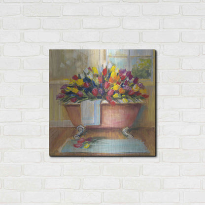 Luxe Metal Art 'Bathtub Bouquet II' by Carol Rowan, Metal Wall Art,24x24
