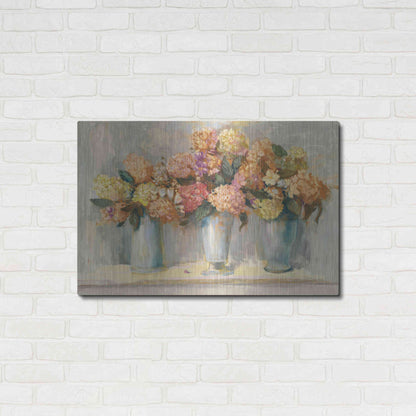 Luxe Metal Art 'Fall Hydrangea Bouquets' by Carol Rowan, Metal Wall Art,36x24