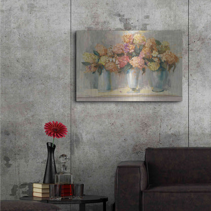 Luxe Metal Art 'Fall Hydrangea Bouquets' by Carol Rowan, Metal Wall Art,36x24