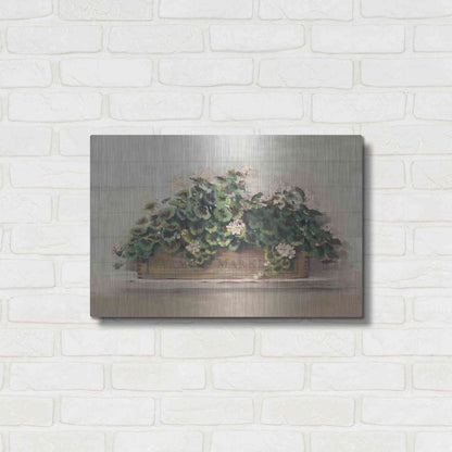 Luxe Metal Art 'Market Geraniums Farmers Market Crop' by Carol Rowan, Metal Wall Art,24x16