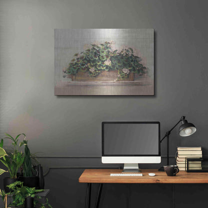 Luxe Metal Art 'Market Geraniums Farmers Market Crop' by Carol Rowan, Metal Wall Art,36x24