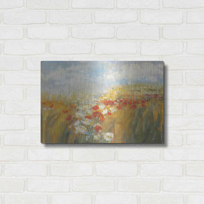 Luxe Metal Art 'Poppies And Larkspur' by Carol Rowan, Metal Wall Art,24x16