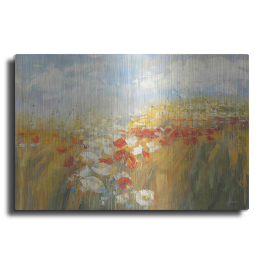 Luxe Metal Art 'Poppies And Larkspur' by Carol Rowan, Metal Wall Art