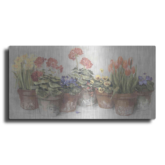 Luxe Metal Art 'Spring In The Greenhouse Neutral' by Carol Rowan, Metal Wall Art