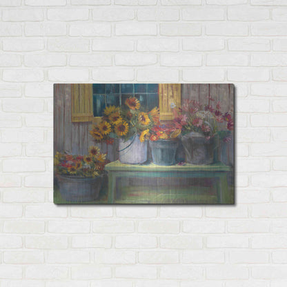 Luxe Metal Art 'Green Bench' by Carol Rowan, Metal Wall Art,36x24