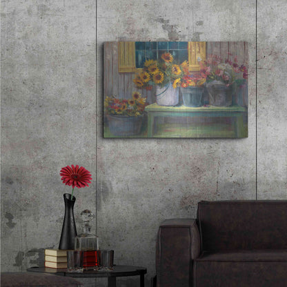 Luxe Metal Art 'Green Bench' by Carol Rowan, Metal Wall Art,36x24