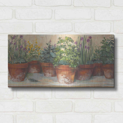 Luxe Metal Art 'Country Herbs' by Carol Rowan, Metal Wall Art,24x12