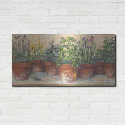 Luxe Metal Art 'Country Herbs' by Carol Rowan, Metal Wall Art,48x24