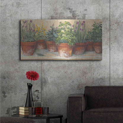 Luxe Metal Art 'Country Herbs' by Carol Rowan, Metal Wall Art,48x24