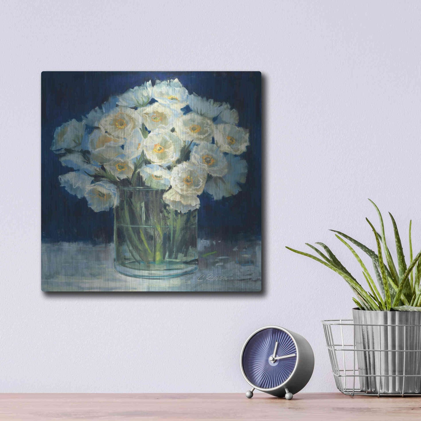 Luxe Metal Art 'Spring Twilight I V2' by Carol Rowan, Metal Wall Art,12x12