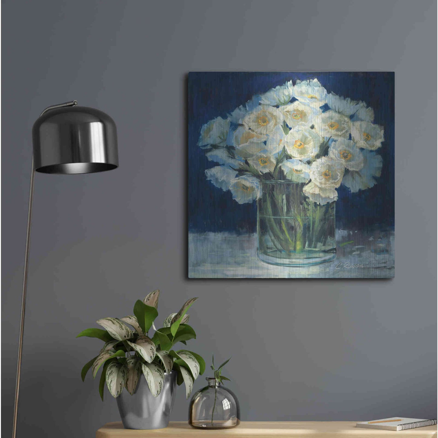 Luxe Metal Art 'Spring Twilight I V2' by Carol Rowan, Metal Wall Art,24x24