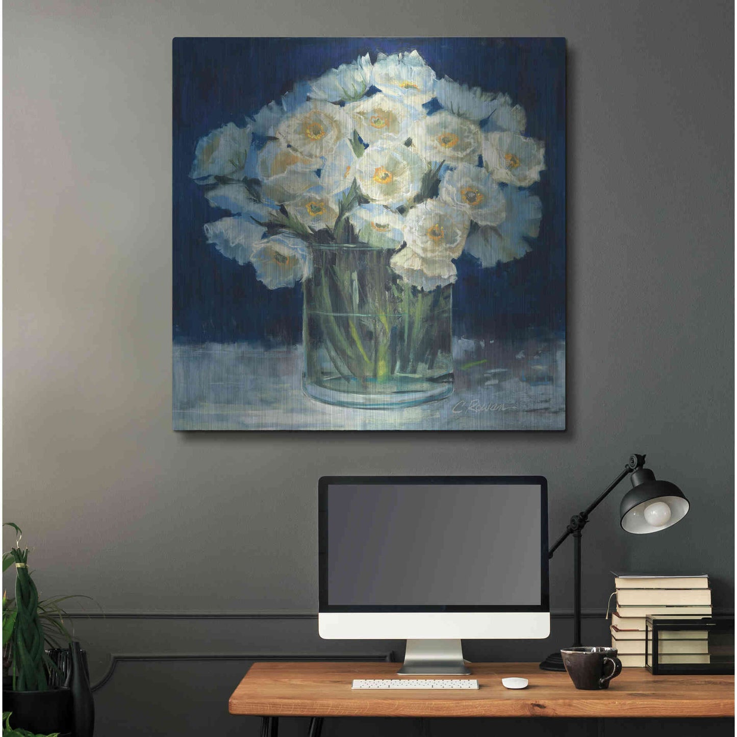 Luxe Metal Art 'Spring Twilight I V2' by Carol Rowan, Metal Wall Art,36x36