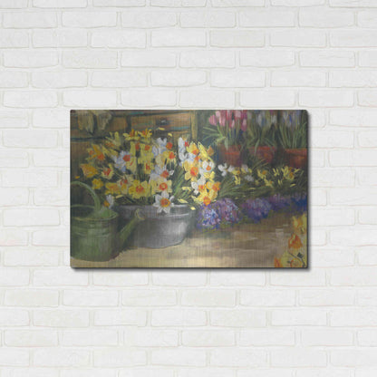 Luxe Metal Art 'Spring Daffodils' by Carol Rowan, Metal Wall Art,36x24