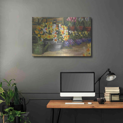 Luxe Metal Art 'Spring Daffodils' by Carol Rowan, Metal Wall Art,36x24