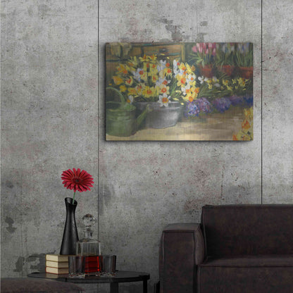 Luxe Metal Art 'Spring Daffodils' by Carol Rowan, Metal Wall Art,36x24