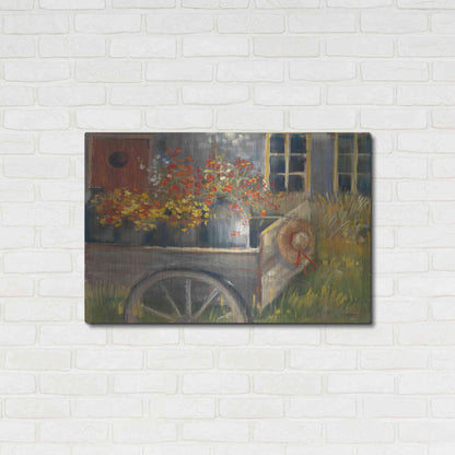 Luxe Metal Art 'Garden Wagon 2' by Carol Rowan, Metal Wall Art,36x24