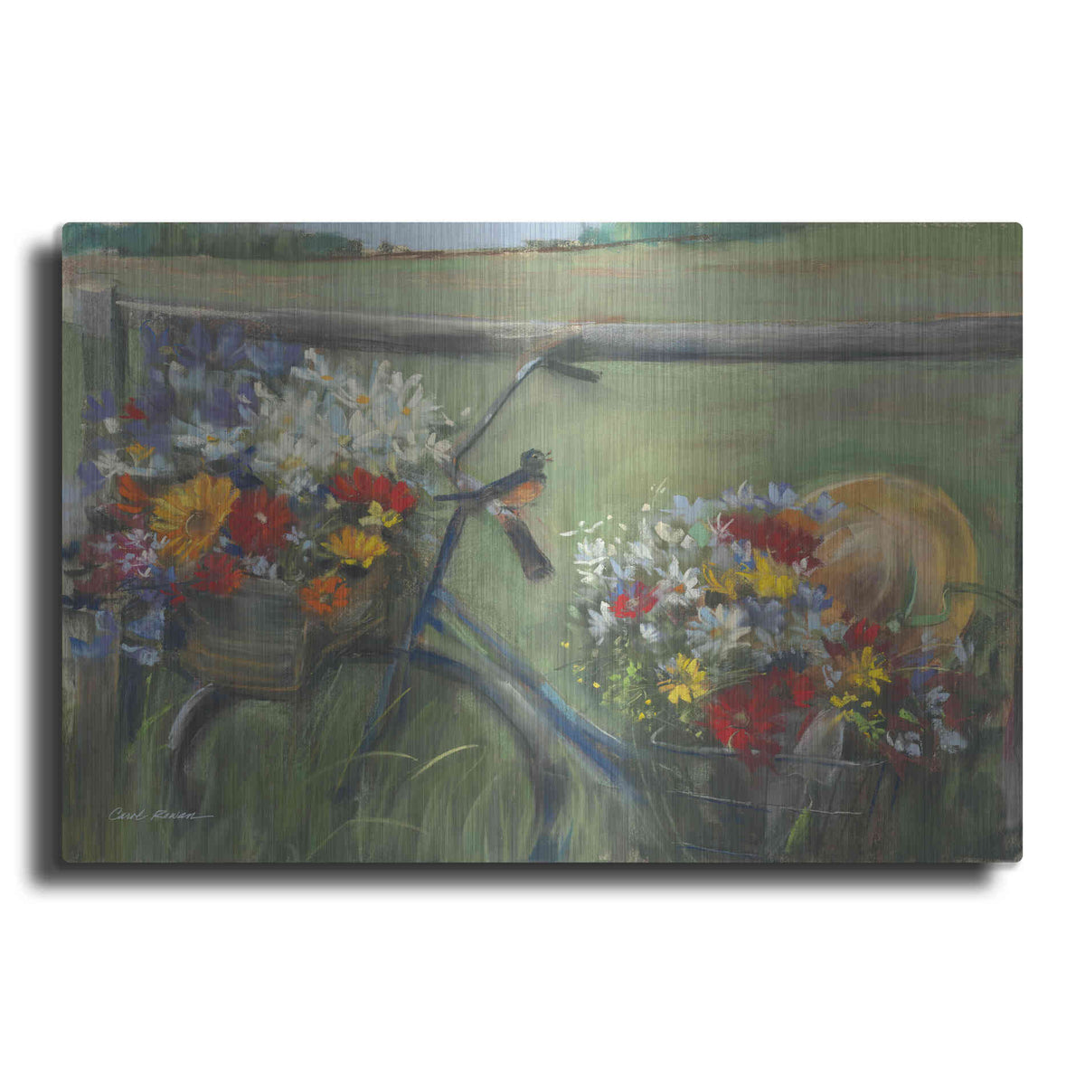 Luxe Metal Art 'Karens Bicycle' by Carol Rowan, Metal Wall Art