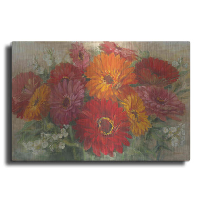 Luxe Metal Art 'Summer Gerbera Bouquet' by Carol Rowan, Metal Wall Art