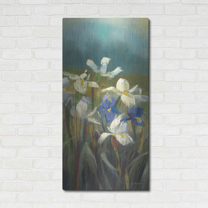 Luxe Metal Art 'Wild Iris II' by Carol Rowan, Metal Wall Art,24x48