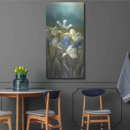 Luxe Metal Art 'Wild Iris II' by Carol Rowan, Metal Wall Art,24x48