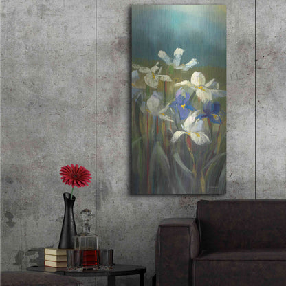 Luxe Metal Art 'Wild Iris II' by Carol Rowan, Metal Wall Art,24x48