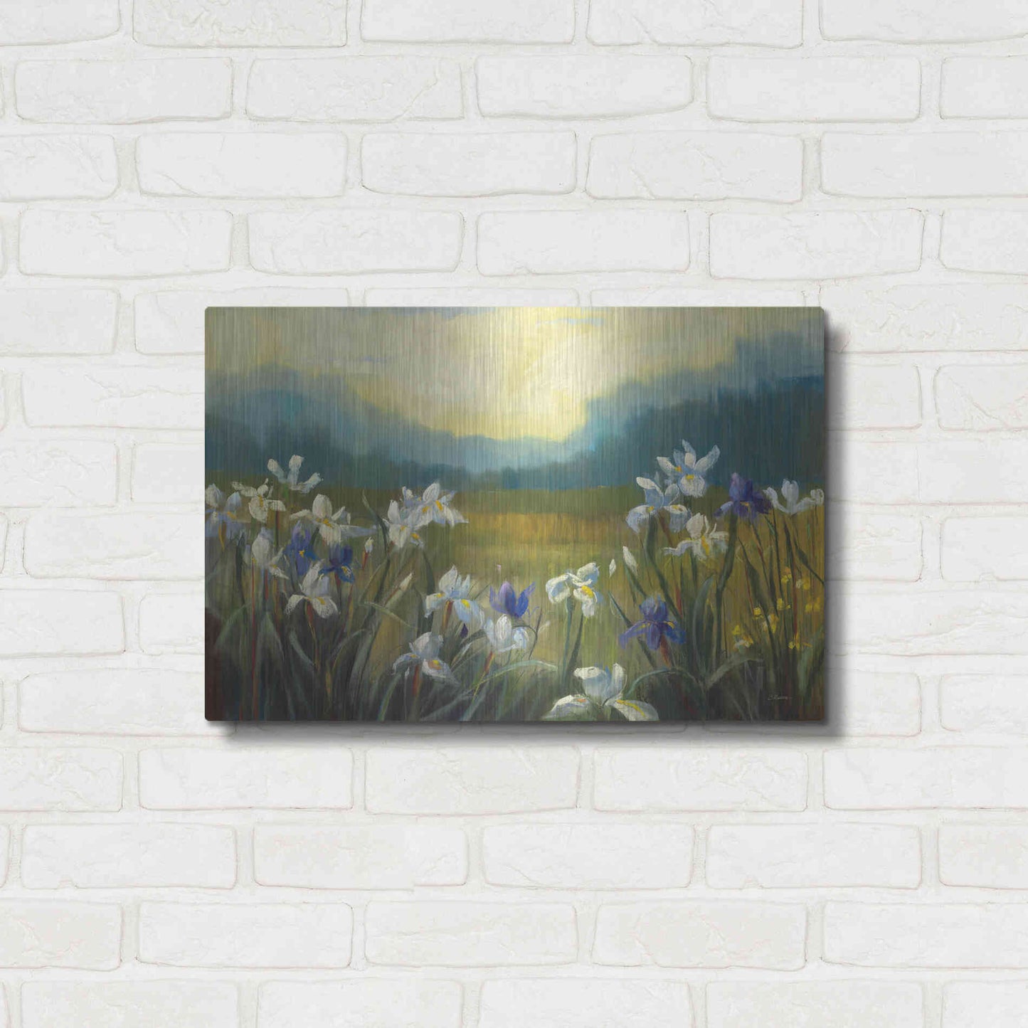 Luxe Metal Art 'Wild Iris' by Carol Rowan, Metal Wall Art,24x16