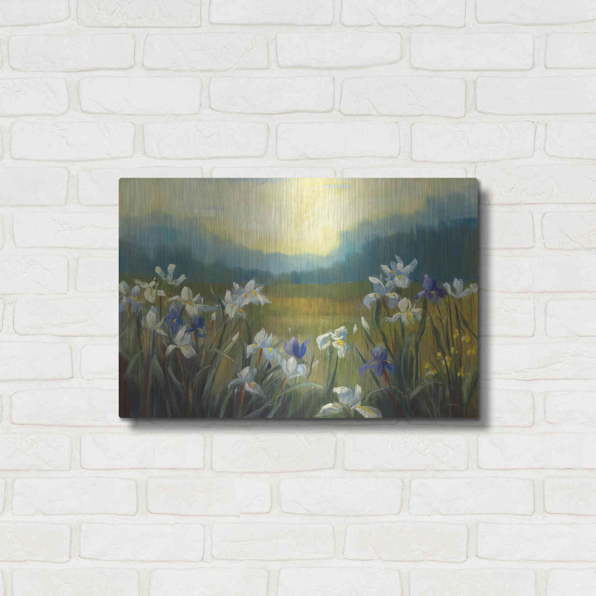 Luxe Metal Art 'Wild Iris' by Carol Rowan, Metal Wall Art,24x16