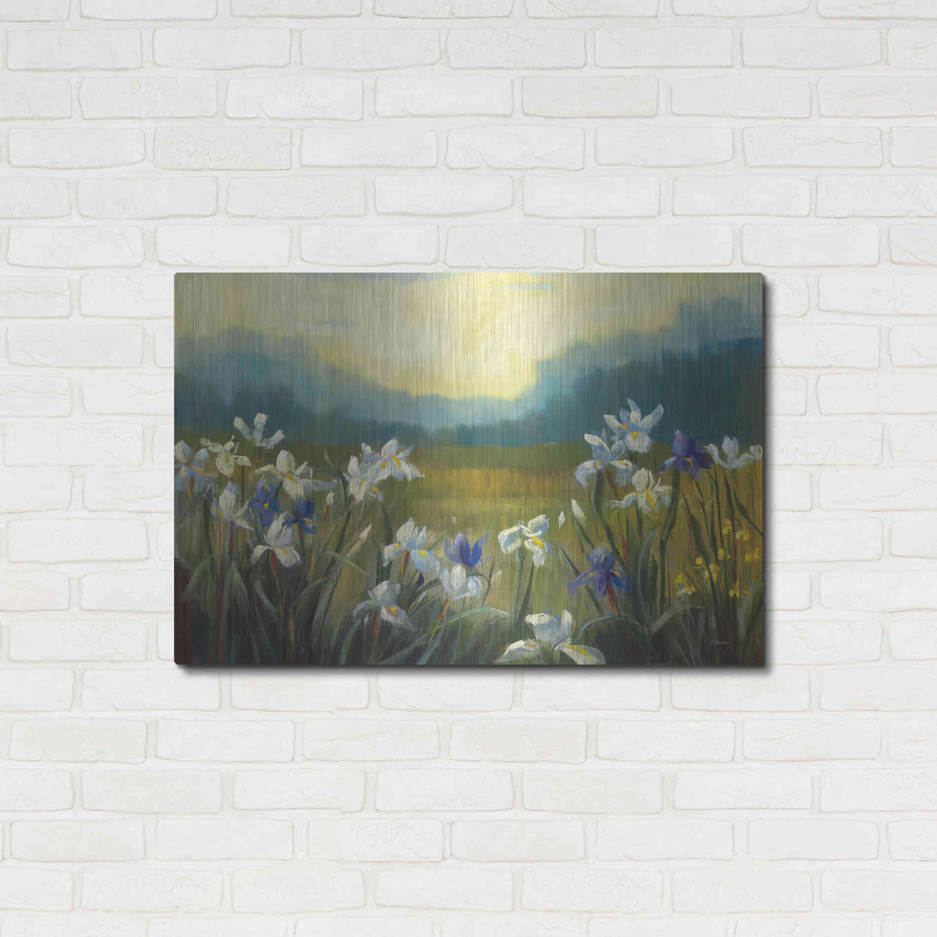 Luxe Metal Art 'Wild Iris' by Carol Rowan, Metal Wall Art,36x24