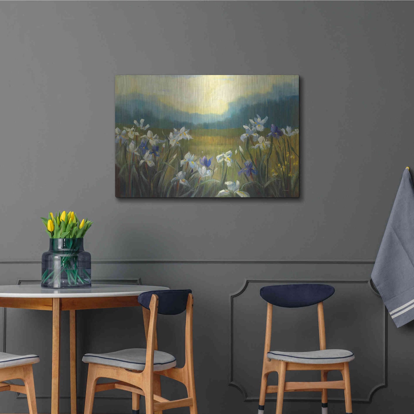 Luxe Metal Art 'Wild Iris' by Carol Rowan, Metal Wall Art,36x24