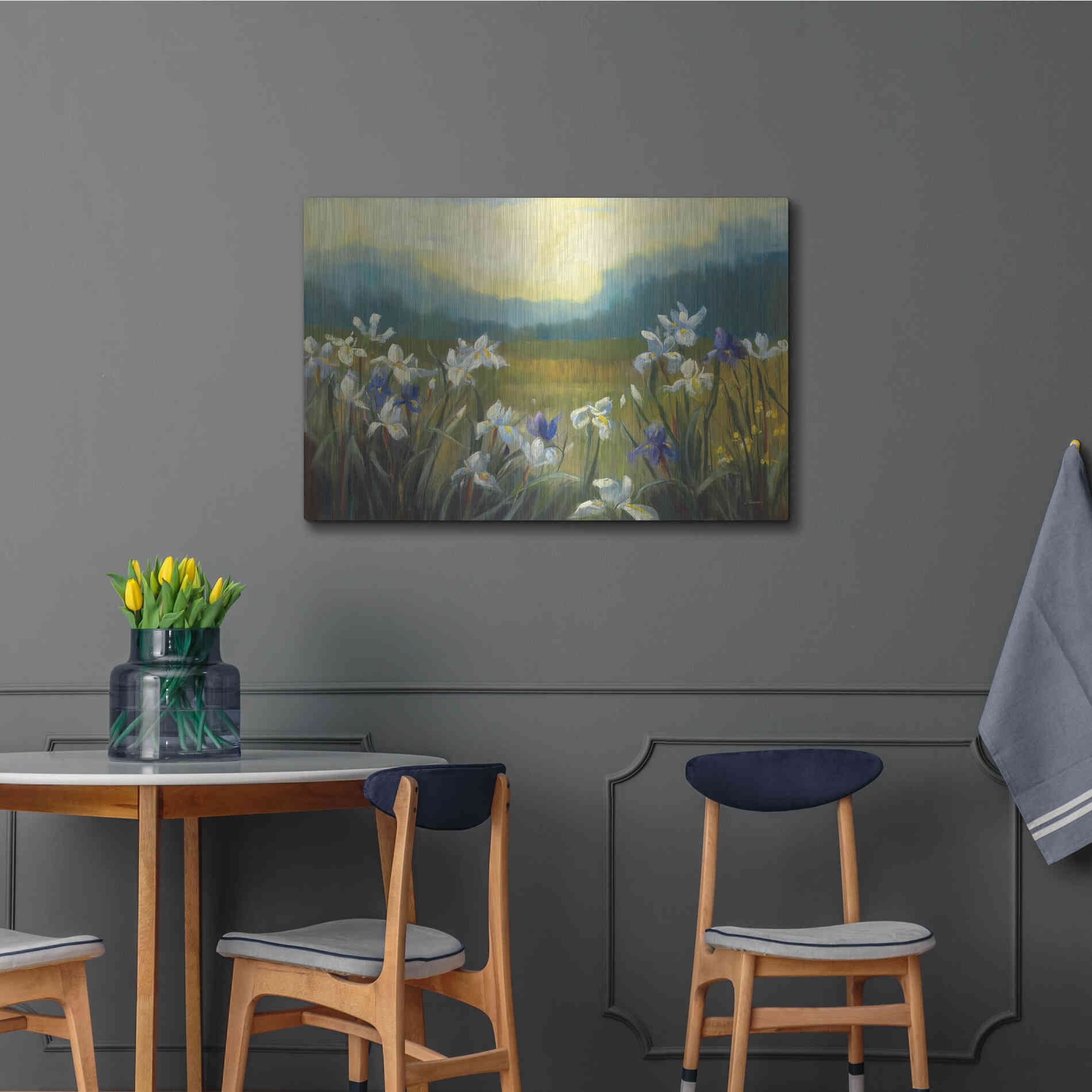 Luxe Metal Art 'Wild Iris' by Carol Rowan, Metal Wall Art,36x24