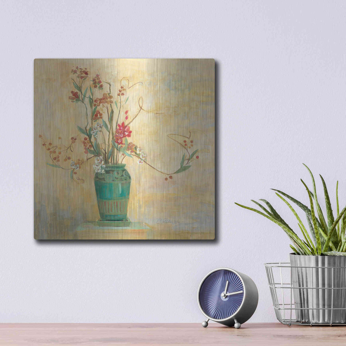 Luxe Metal Art 'Bittersweet I V2' by Carol Rowan, Metal Wall Art,12x12