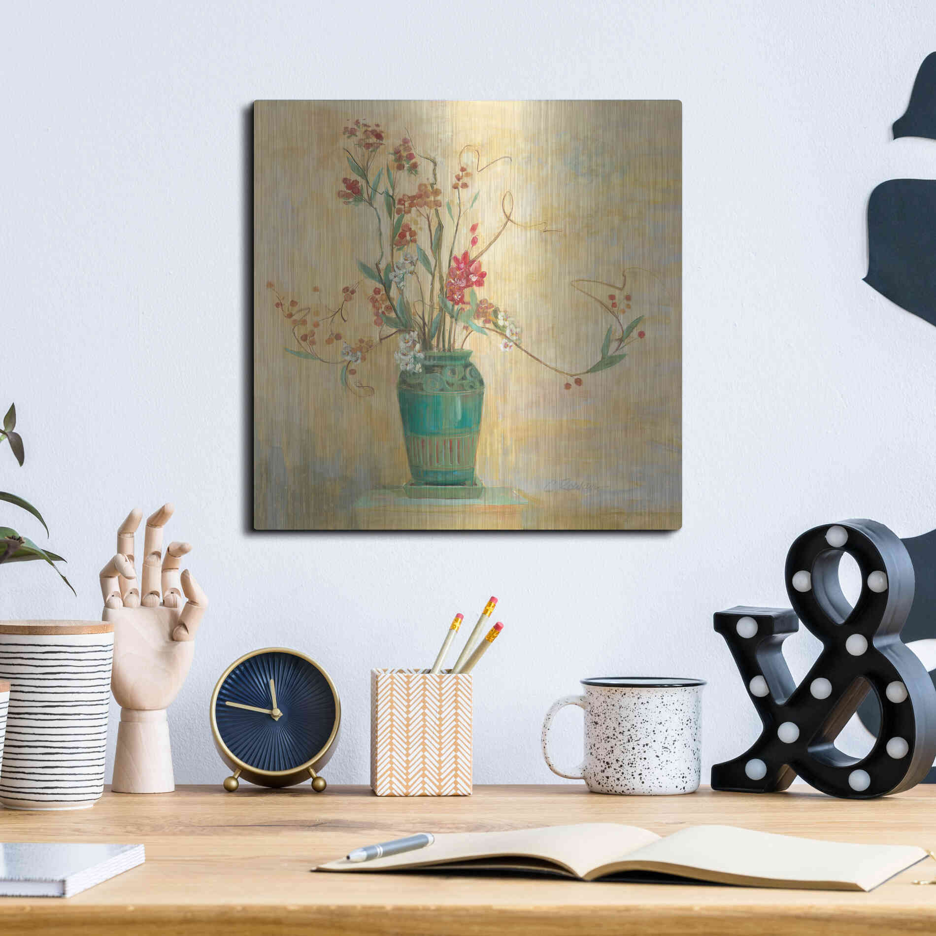 Luxe Metal Art 'Bittersweet I V2' by Carol Rowan, Metal Wall Art,12x12