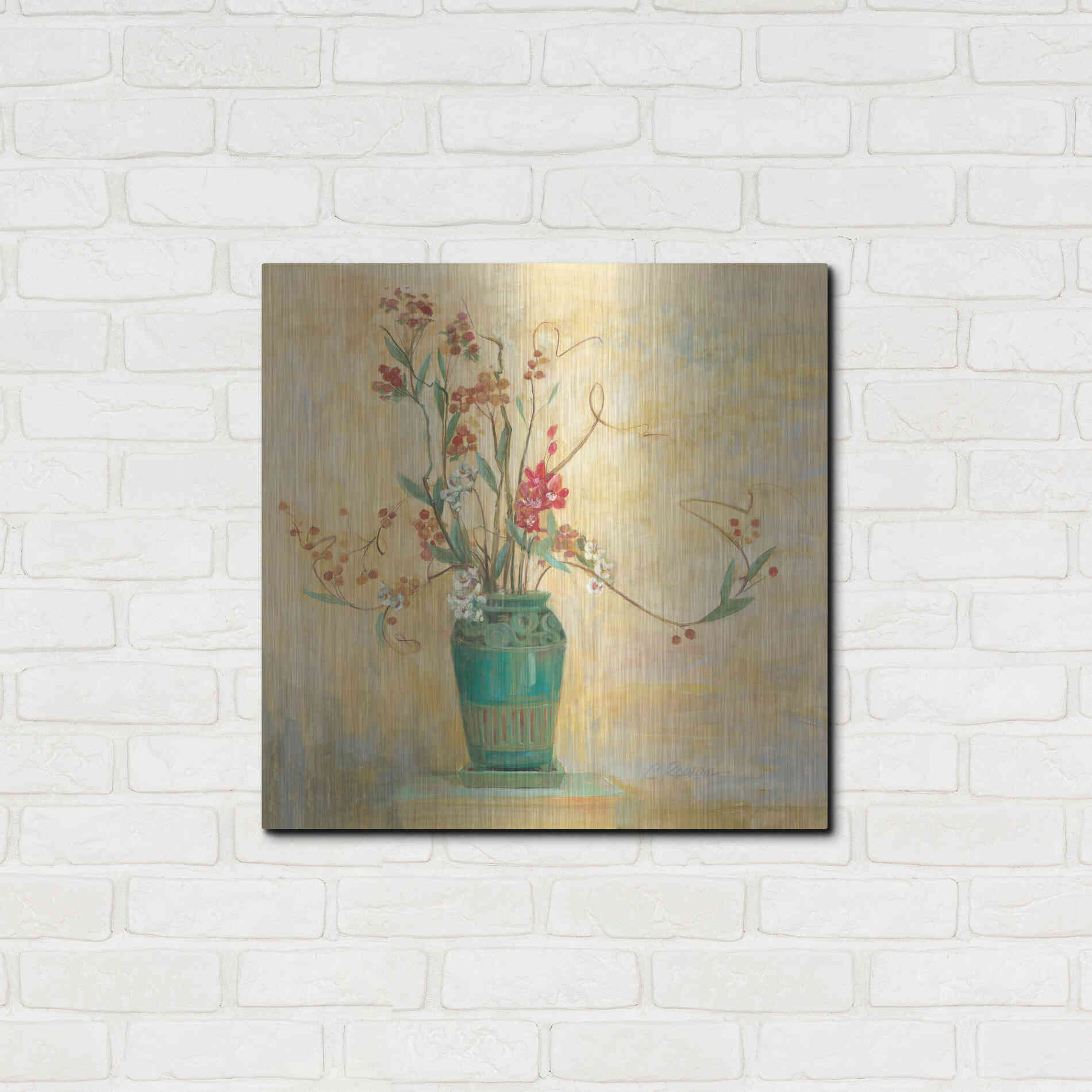 Luxe Metal Art 'Bittersweet I V2' by Carol Rowan, Metal Wall Art,24x24