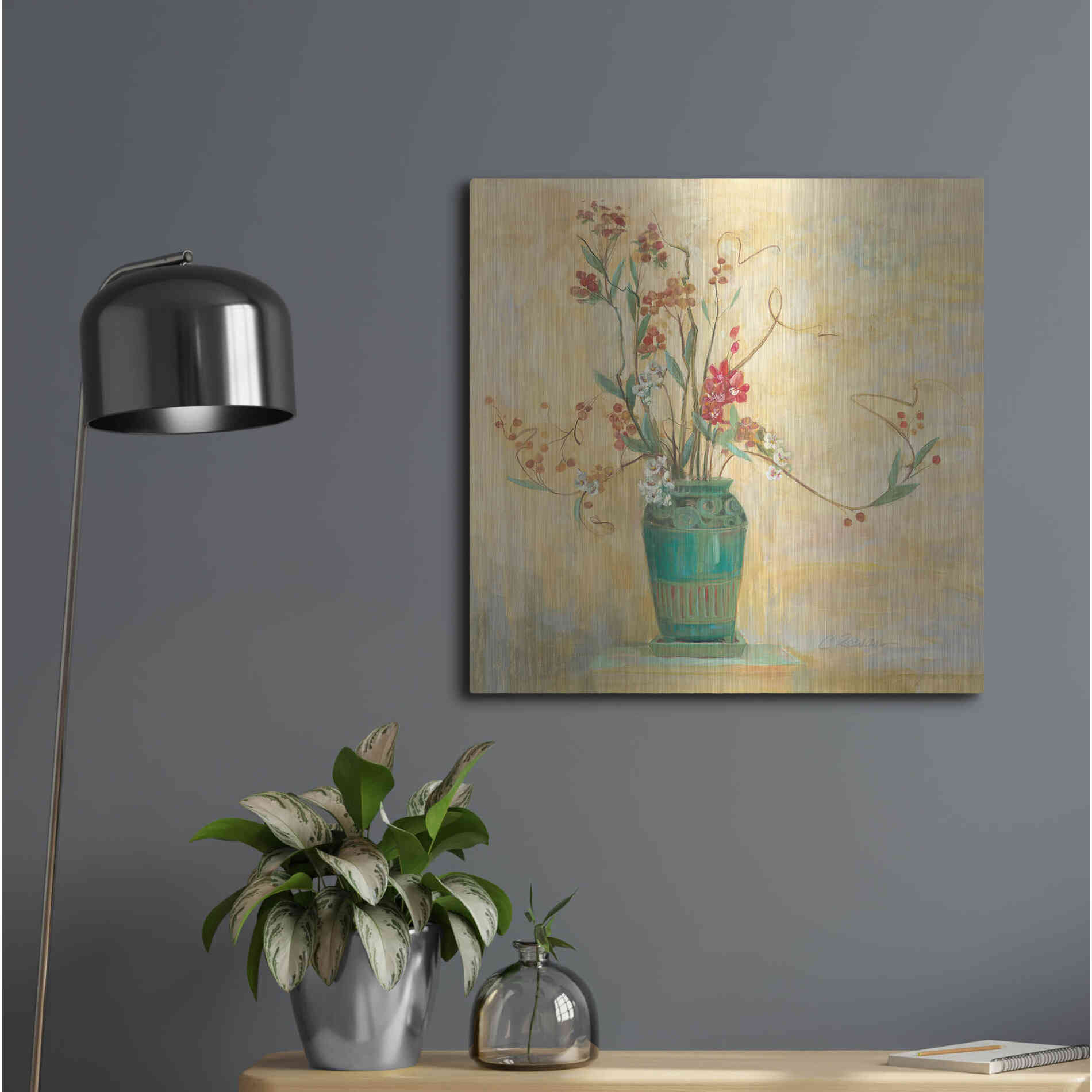 Luxe Metal Art 'Bittersweet I V2' by Carol Rowan, Metal Wall Art,24x24