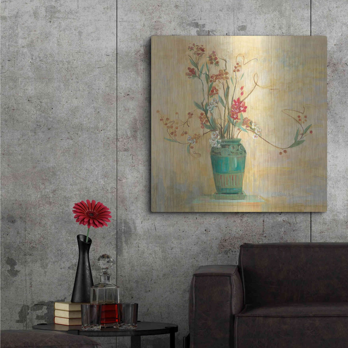 Luxe Metal Art 'Bittersweet I V2' by Carol Rowan, Metal Wall Art,36x36