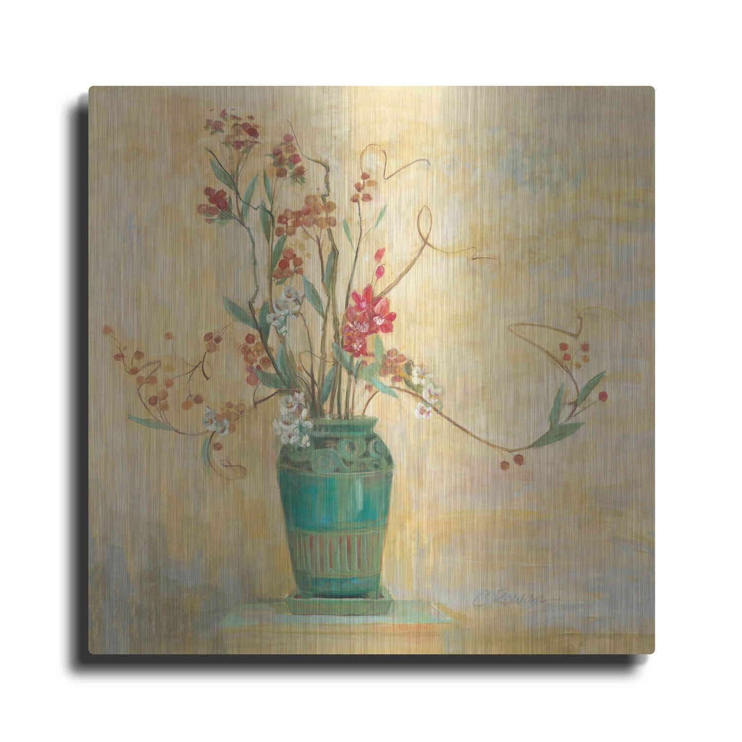 Luxe Metal Art 'Bittersweet I V2' by Carol Rowan, Metal Wall Art