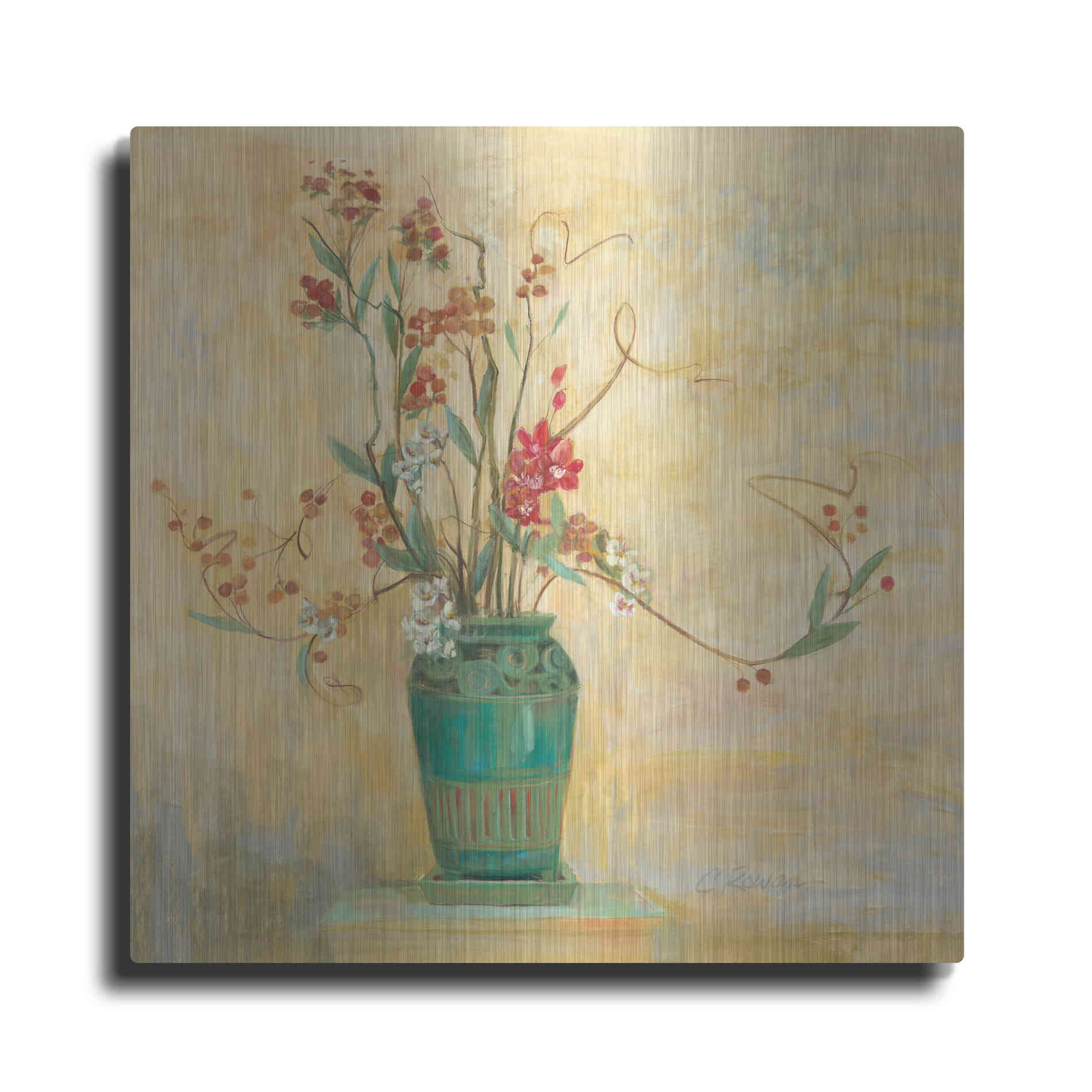 Luxe Metal Art 'Bittersweet I V2' by Carol Rowan, Metal Wall Art