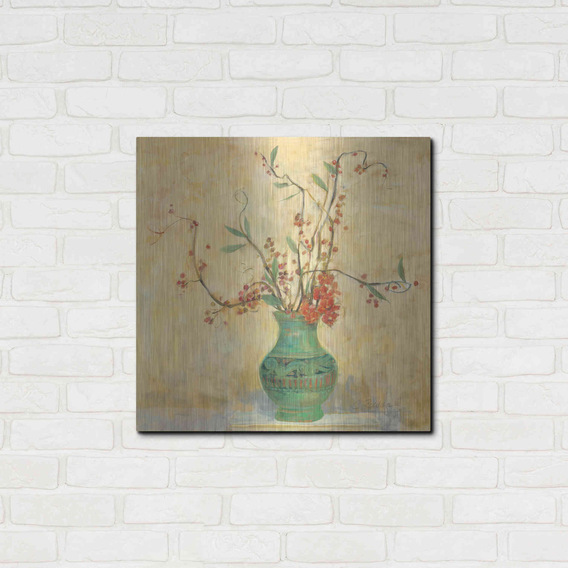 Luxe Metal Art 'Bittersweet II V2' by Carol Rowan, Metal Wall Art,24x24