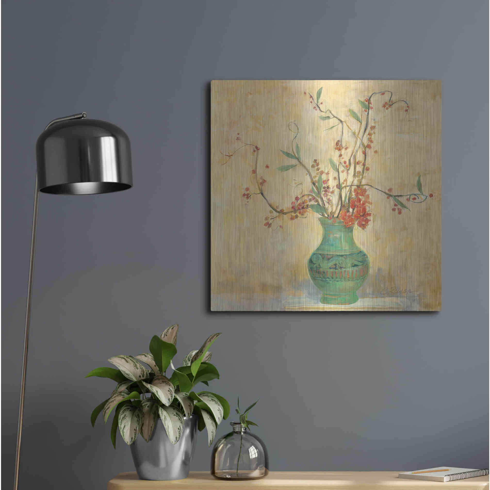 Luxe Metal Art 'Bittersweet II V2' by Carol Rowan, Metal Wall Art,24x24