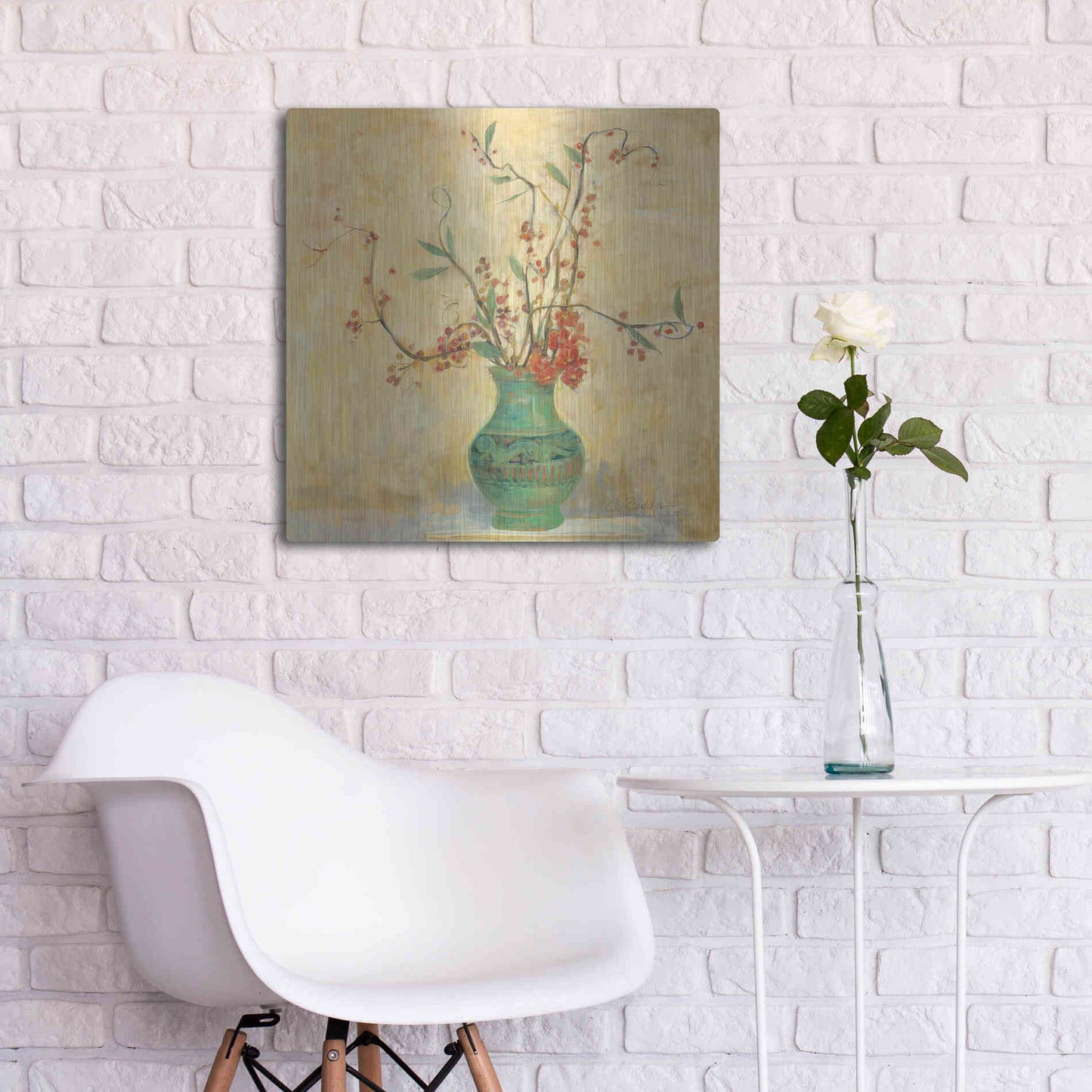 Luxe Metal Art 'Bittersweet II V2' by Carol Rowan, Metal Wall Art,24x24