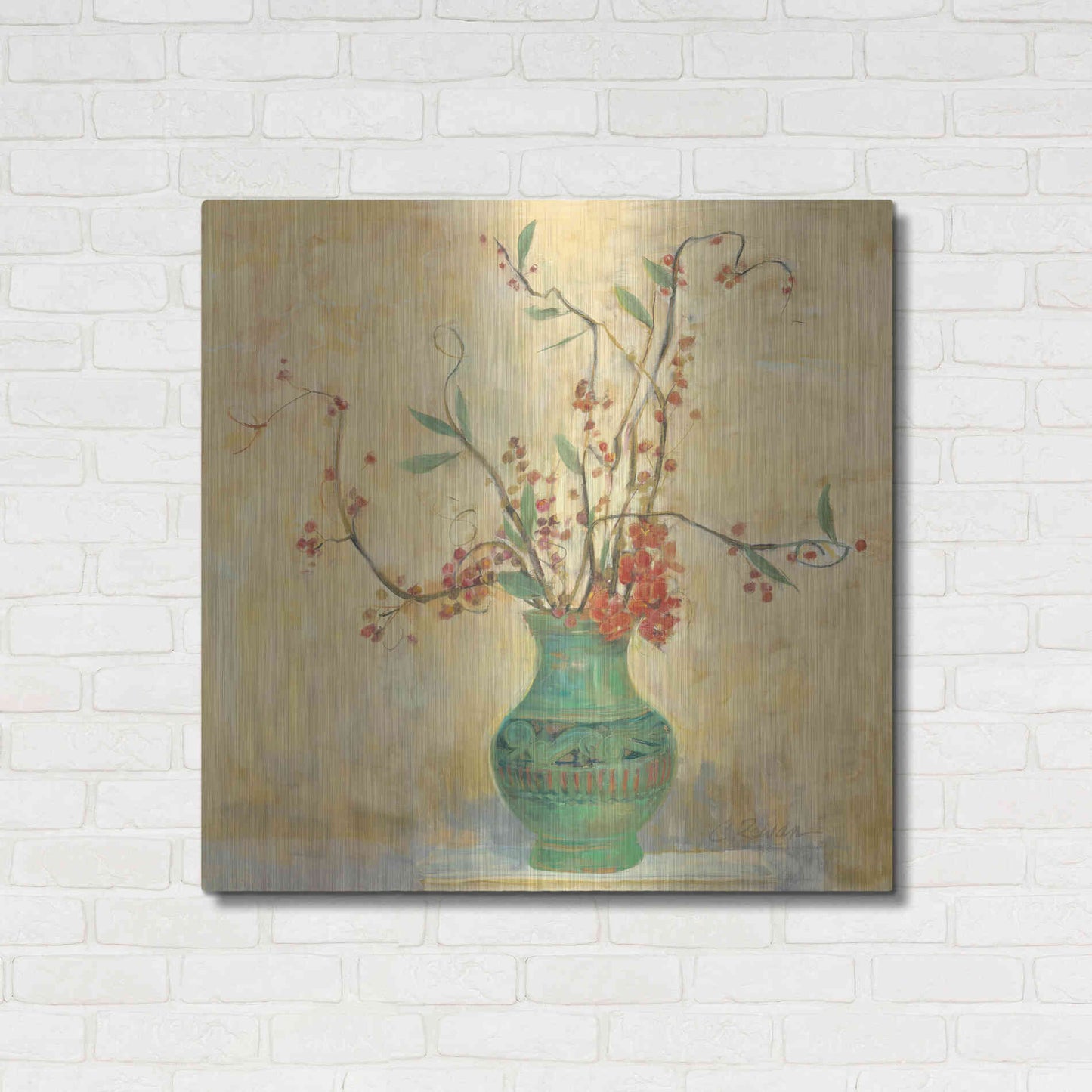 Luxe Metal Art 'Bittersweet II V2' by Carol Rowan, Metal Wall Art,36x36