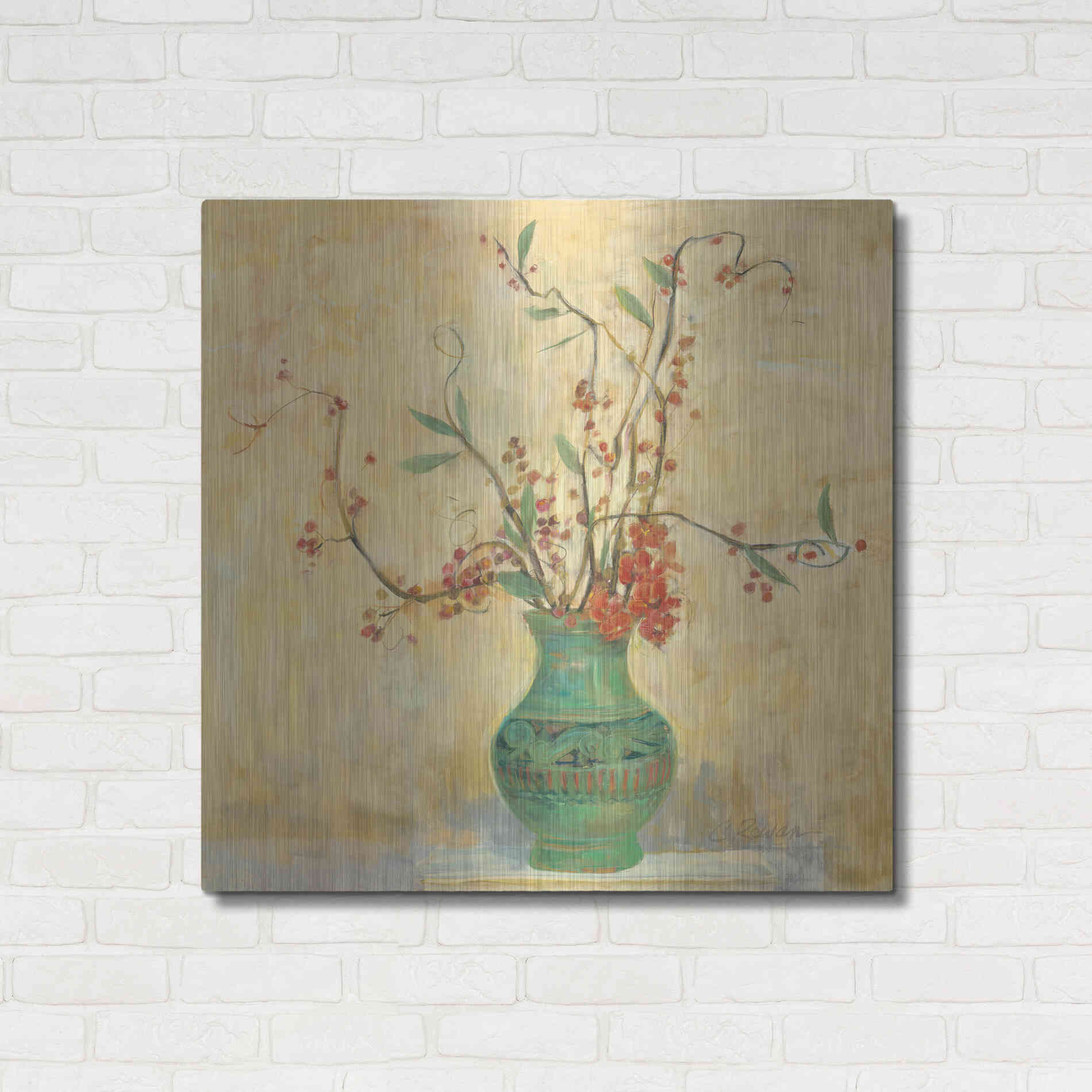 Luxe Metal Art 'Bittersweet II V2' by Carol Rowan, Metal Wall Art,36x36